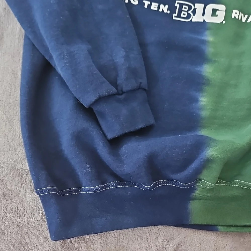Hanes House Divided Men's Crewneck Sweater - Blue and Green - Picture 7 of 9
